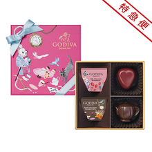 【特急便】ゴディバ　アリスのティーパーティアソートメント4粒入