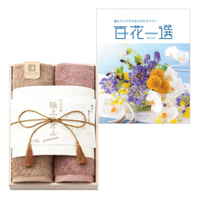 今治謹製 極上タオル　フェイスタオル2 枚セットと百花一選 はるにれ