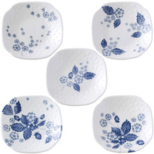 ウェッジウッド　ストロベリー ブルーム インディゴ ソイディッシュ 5枚セット