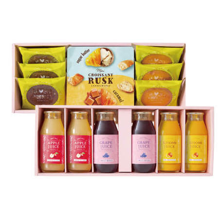 国産果実の１００％濃縮還元ジュース＆焼菓子セットＤ