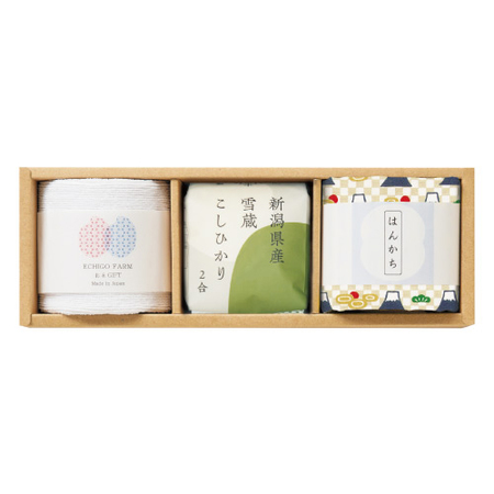 越後ファーム　お米＆はんかち・クロスセットA