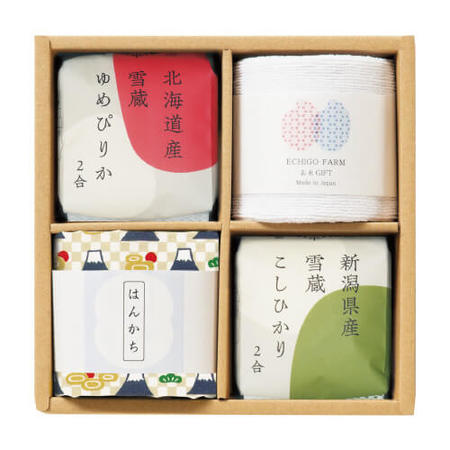 越後ファーム　お米＆はんかち・クロスセットB