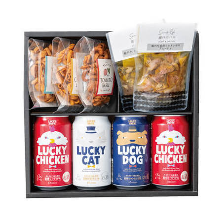 おうちdeバル　LUCKY　BREWとおつまみセットＢ