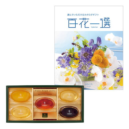NN日本橋 千疋屋総本店 ピュアフルーツジェリー5個入と百花一選 はるにれ