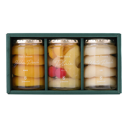 NN日本橋 千疋屋総本店　フルーツポンチ・デザート３瓶詰合せ