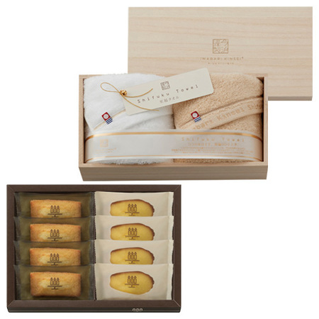 NNアンリ・シャルパンティエ　フィナンシェ・マドレーヌ詰合せと今治謹製 至福タオル