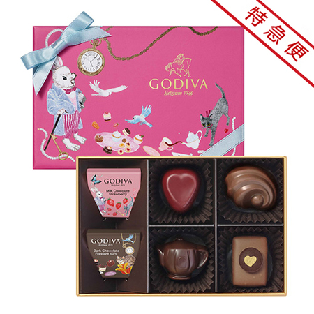 【特急便】ゴディバ　アリスのティーパーティアソートメント6粒入