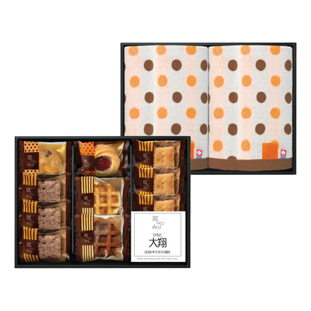 名入れ アンドスイーツ＆今治タオル詰合せBOX　Ｃ