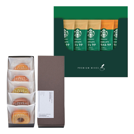 スターバックス ミックスギフトAとミニバウム5個セット