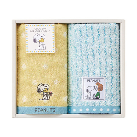 スヌーピー ハグ　ウォッシュタオル2枚セット