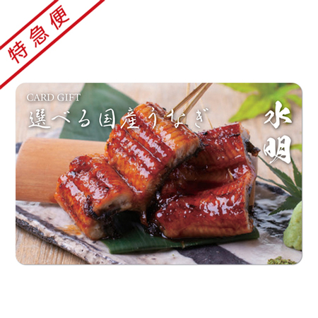 【特急便】選べる国産うなぎ　水明　カードギフト