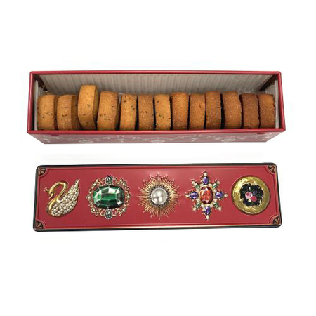 トトノエ菓子　グルテンフリー国産発酵バタークッキー缶　レッド（アールグレイ&オレンジ）