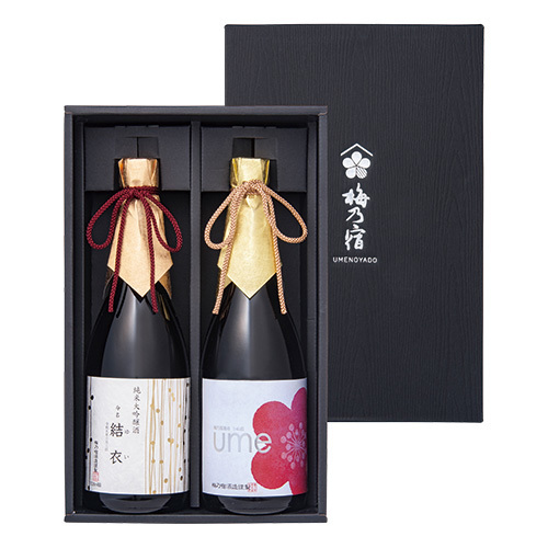 大吟醸日本酒・梅酒詰め合わせセット(1部入手不可) 梅乃宿酒造 名入れ純米大吟醸と梅酒セット 内祝い・ギフトのお返しに