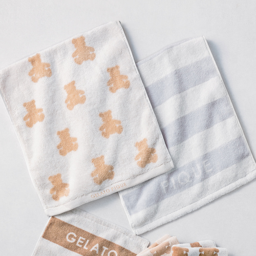 ジェラート ピケ ベア柄フェイスタオル2枚セット 内祝い・ギフトの