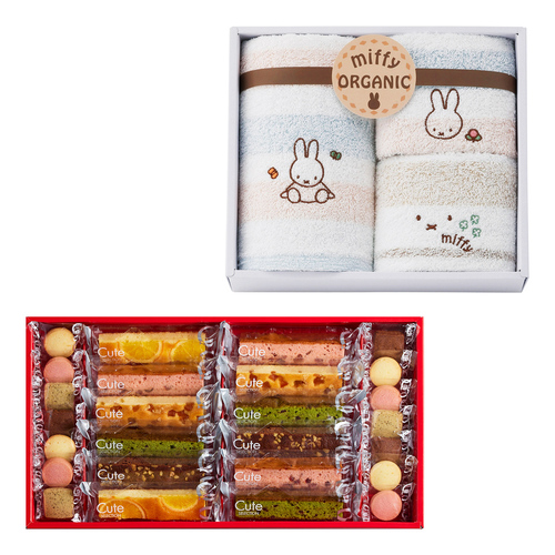 ひととえ キュートセレクションBとミッフィー オーガニックタオル
