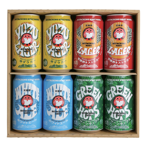 常陸野ネストビール8缶セットとチーズのオリーブオイル漬4本 内祝い