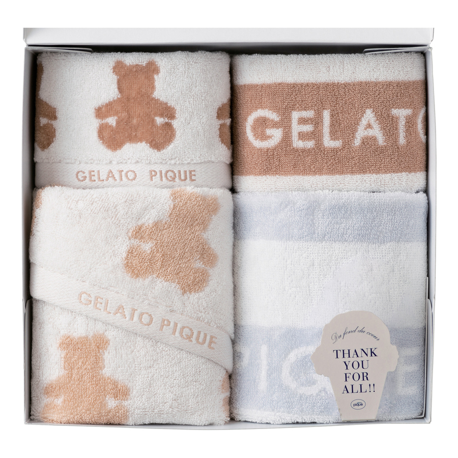 ジェラート ピケ ベア柄タオル＆ハンドソープセット 内祝い・ギフトの
