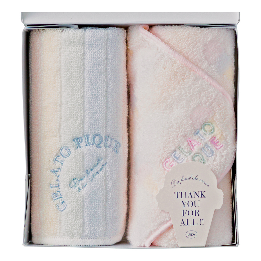 ジェラート ピケ フェイスタオル2枚セットA 内祝い・ギフトのお返しに