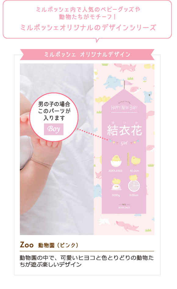 新生児のサイズそのまま！ミルポッシェ 等身大ポスター | milpoche