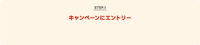 STEP.1 2つのキャンペーンにエントリー