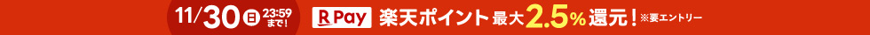 楽天ポイント最大2.5パーセント還元(ヘッダー)
