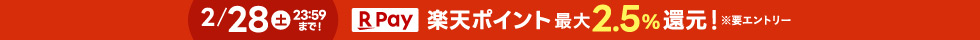 楽天ポイント最大2.5パーセント還元(ヘッダー)
