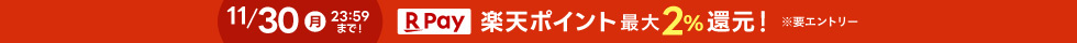 楽天ポイント最大2パーセント還元(ヘッダー)