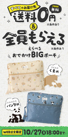 まとめ買い＆おでかけBIGポーチプレゼントキャンペーン（サイド）