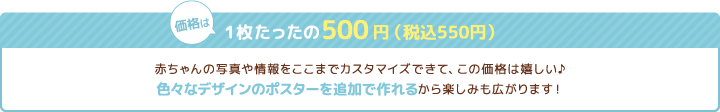 価格は1枚たったの500円(税込550円)